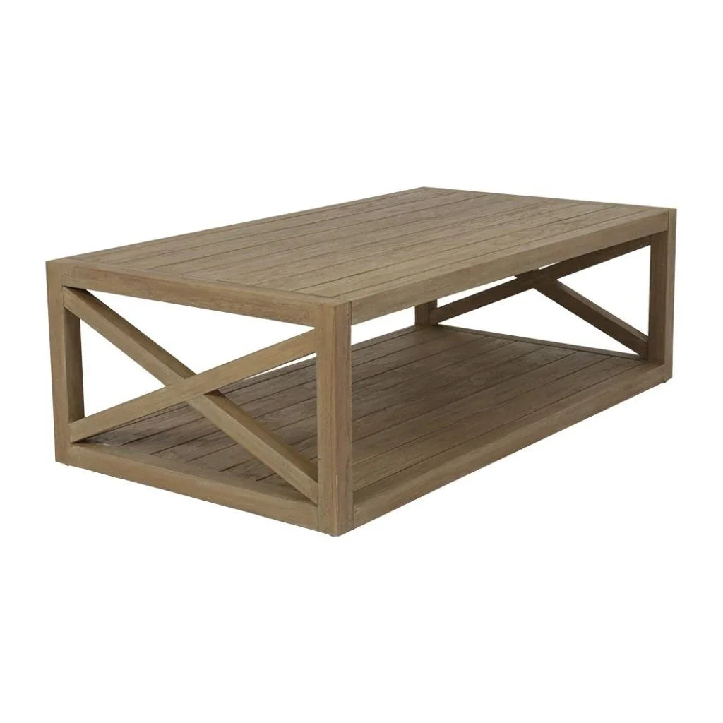 Coastal Teak Durable X Outdoor Coffee Table