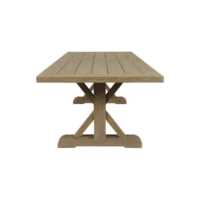 Coastal Teak Modern Outdoor Dining Table -- view 3