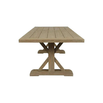 Coastal Teak Modern Outdoor Dining Table -- view 3