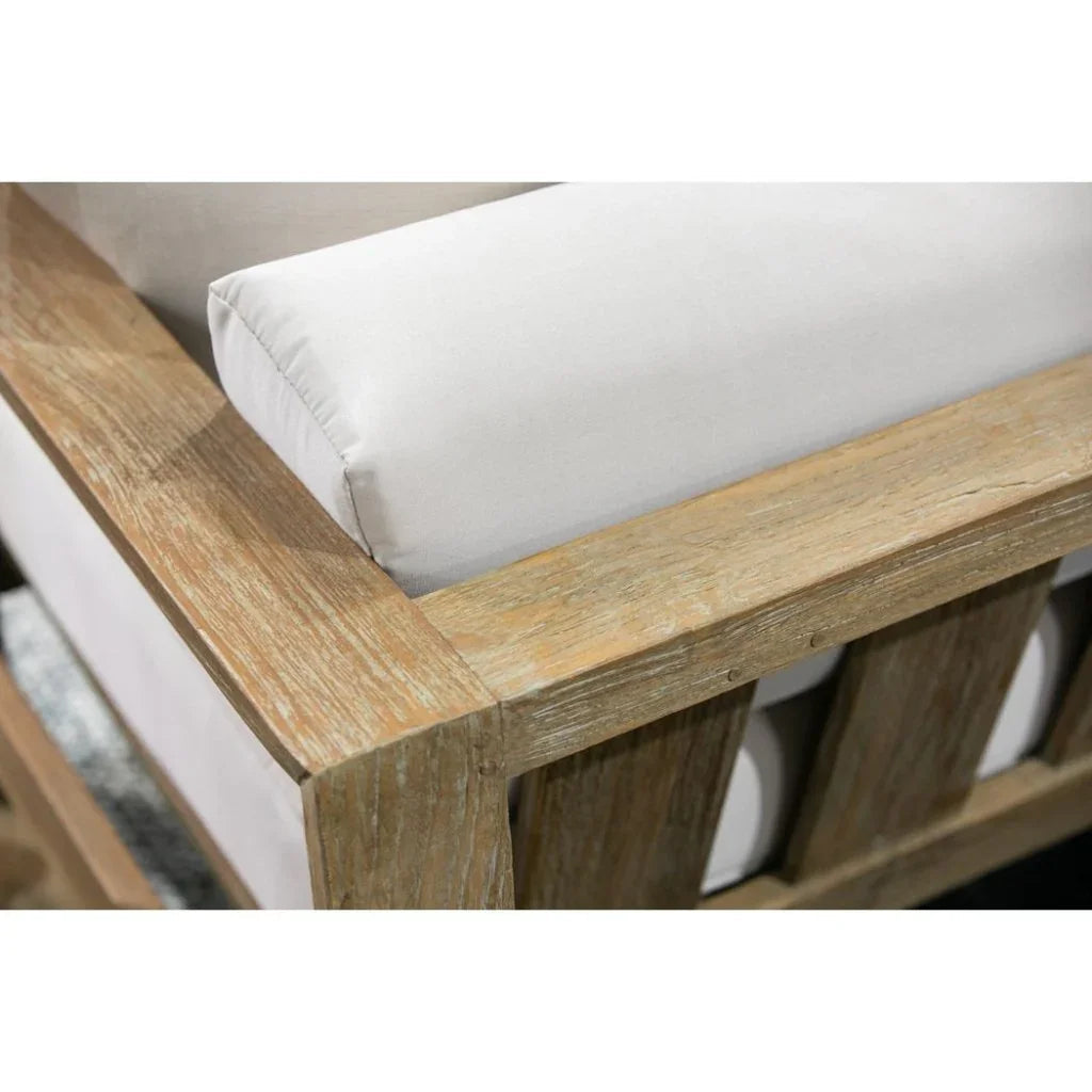 Coastal Teak Sunbrella Outdoor Couch -- view 4