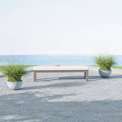 Coastal Teak Sunbrella Outdoor Dining Bench -- view 2