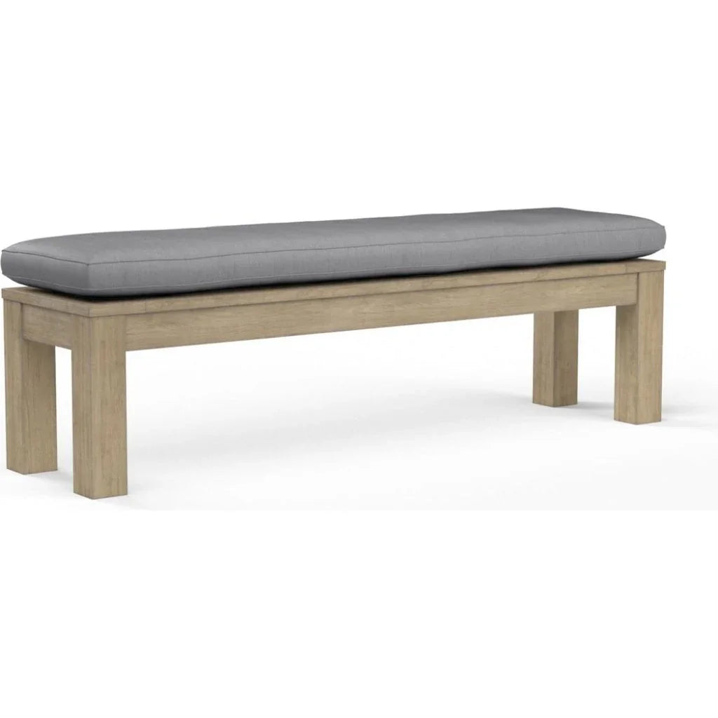 Coastal Teak Sunbrella Outdoor Dining Bench -- view 9