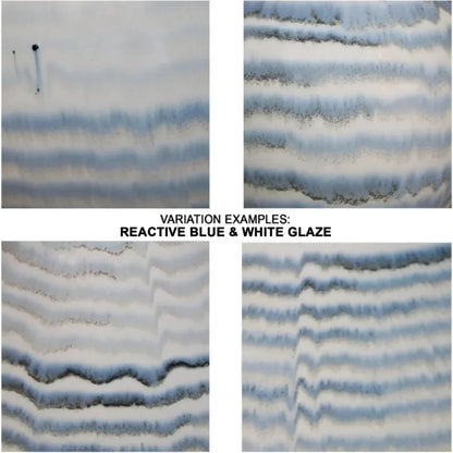 Coastal White/Blue Ceramic Catalina Wave Table Lamp - LOOMLAN - Jamie Young - Table Lamps