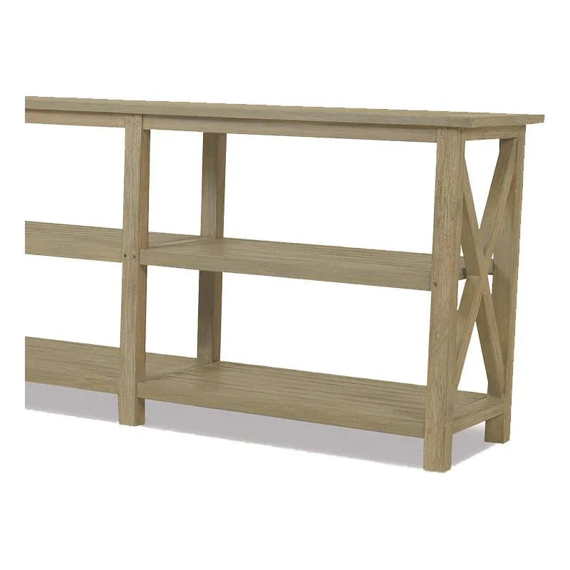 Coastal X Shape Outdoor Console Table -- view 2