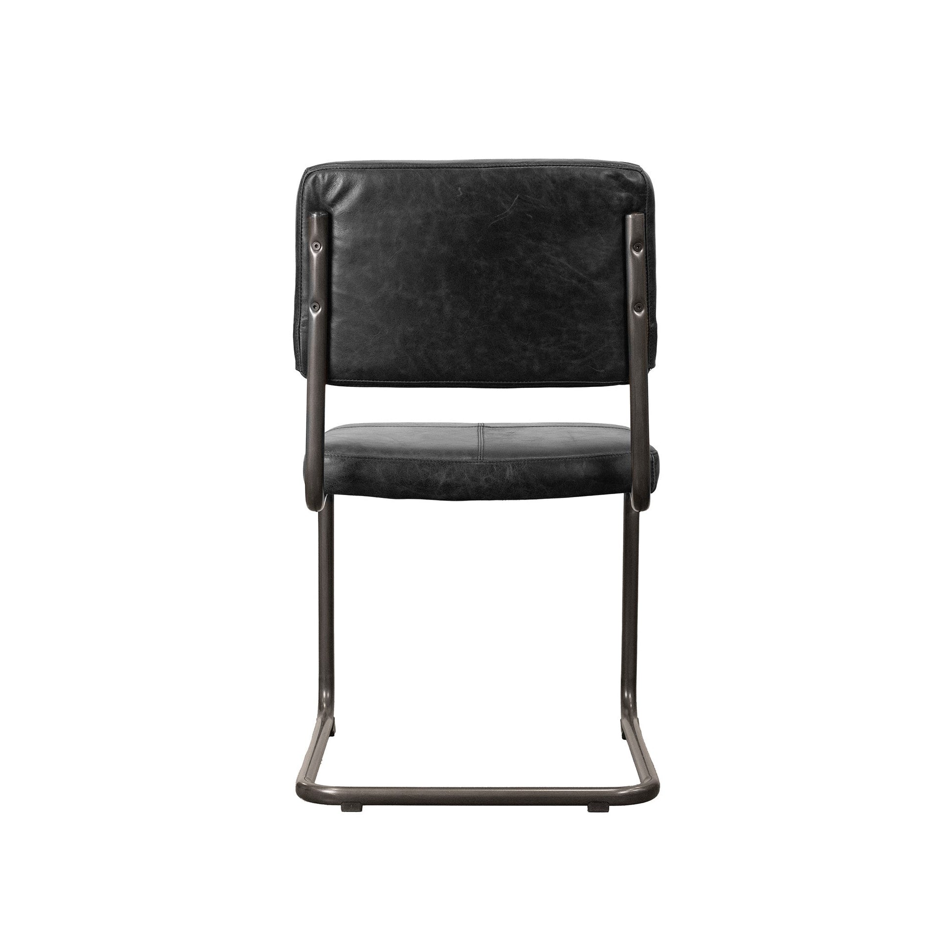 LH Home Cobain Leather Armless Dining Chair 2PC