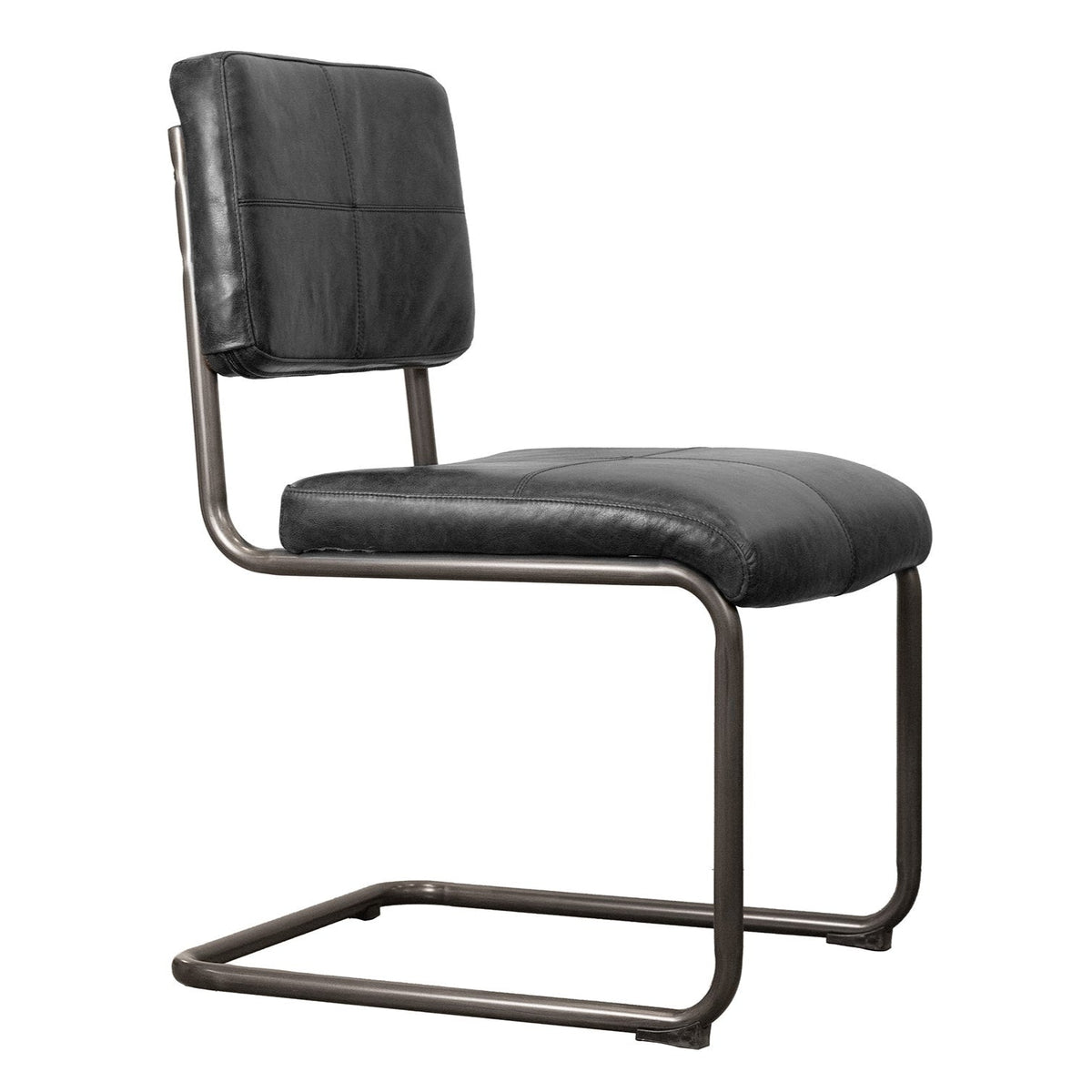 LH Home Cobain Leather Armless Dining Chair 2PC