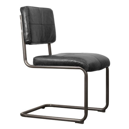 LH Home Cobain Leather Armless Dining Chair 2PC