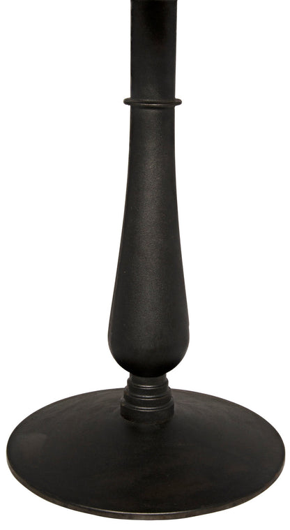 Cobus Iron and Marble Round Side Table-Side Tables-Noir-Sideboards and Things