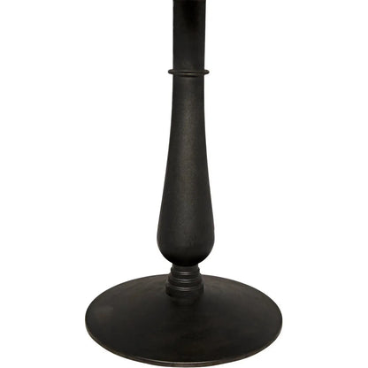 Noir Cobus Iron and Marble Round Side Table