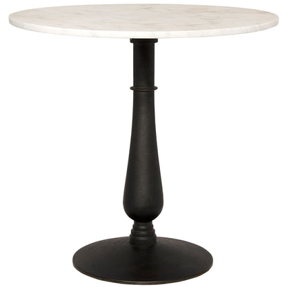 Cobus Iron and Marble Round Side Table-Side Tables-Noir-Sideboards and Things