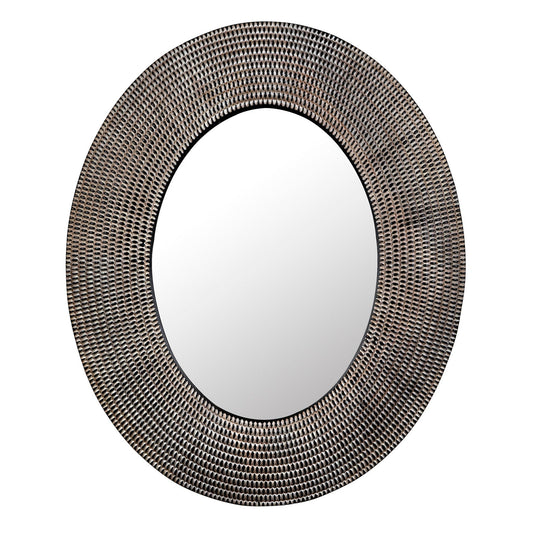 Coco Mirror Oval Wall Mirror Handcarved-Wall Mirrors-Noir-Sideboards and Things