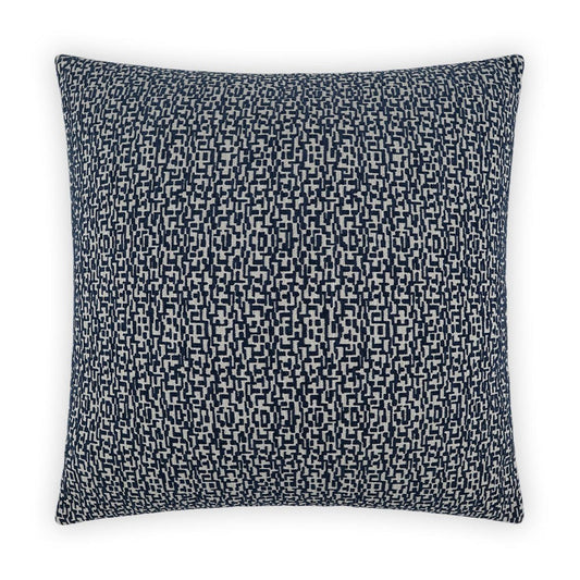 D.V. Kap Code Navy Blue Throw Pillow With Insert