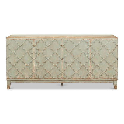 Cole Carved Sideboard For Living Room In Sage-Sideboards-Sarreid-LOOMLAN