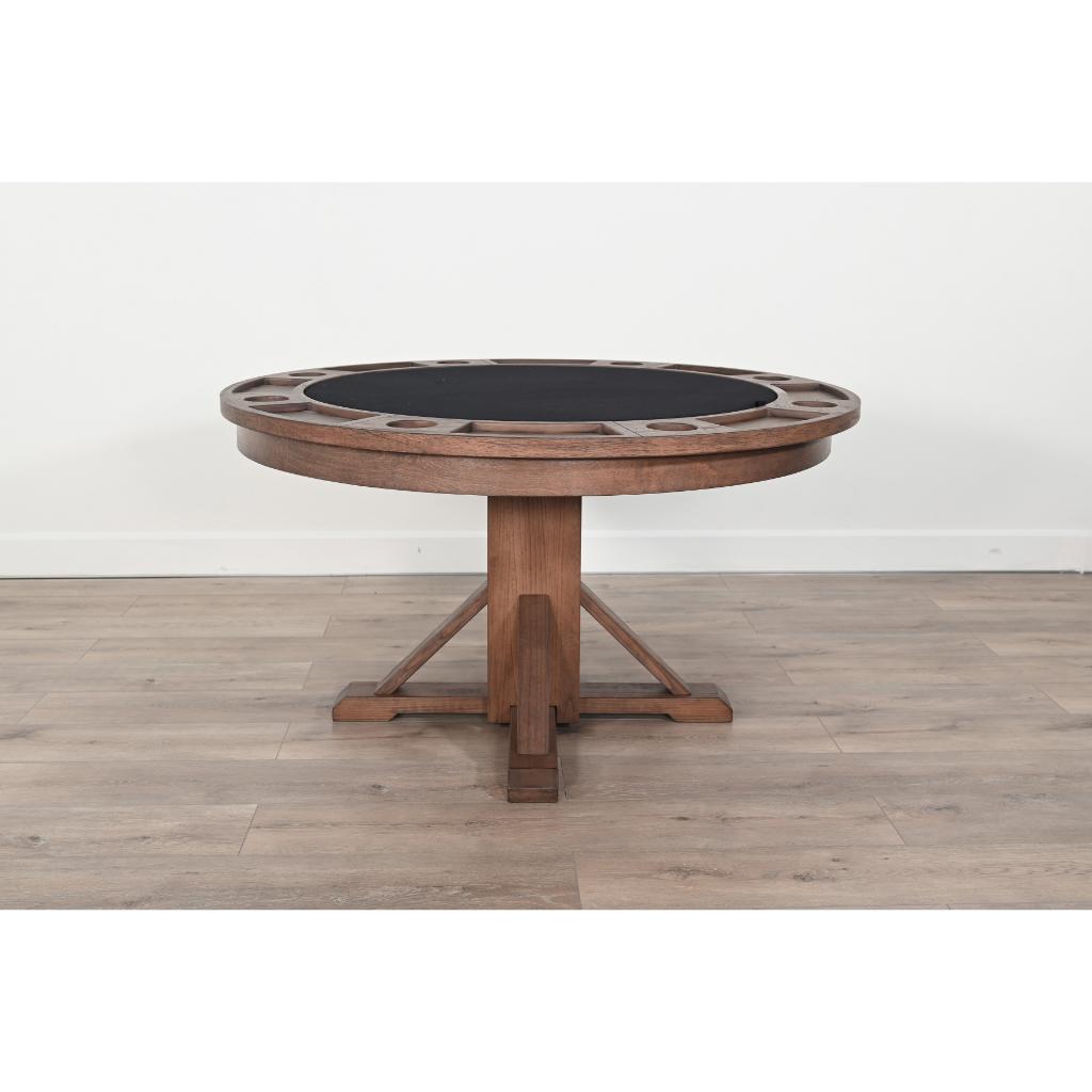 Sunny D Cole Wooden Round Dining Game Table