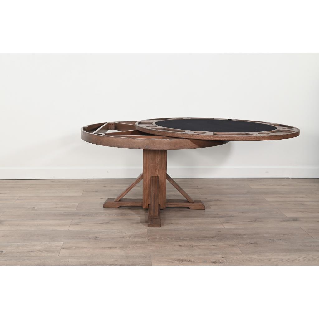 Sunny D Cole Wooden Round Dining Game Table
