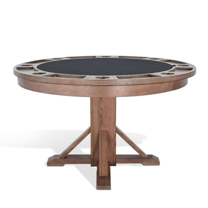 Sunny D Cole Wooden Round Dining Game Table