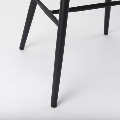 Mercana Colin Black Metal Armless Dining Chair (Set of 2)
