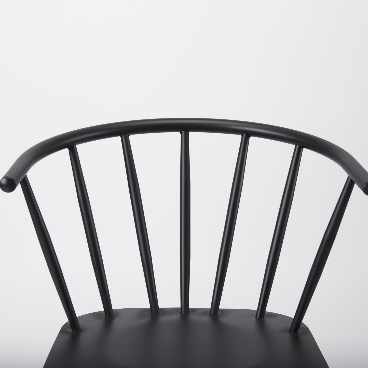 Mercana Colin Black Metal Armless Dining Chair (Set of 2)