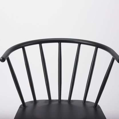 Mercana Colin Black Metal Armless Dining Chair (Set of 2)