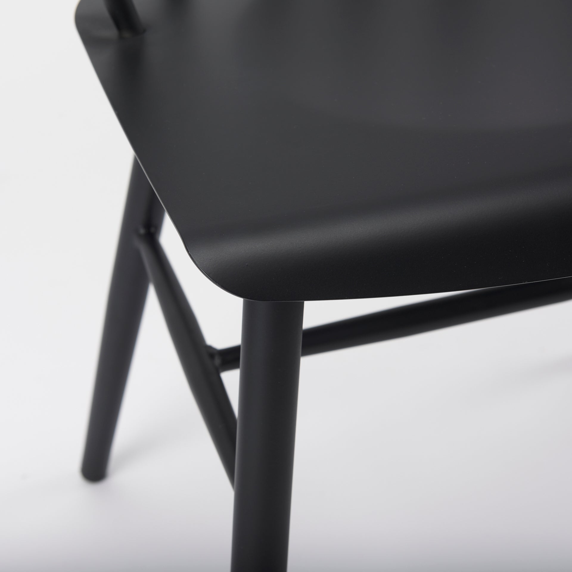 Mercana Colin Black Metal Armless Dining Chair (Set of 2)
