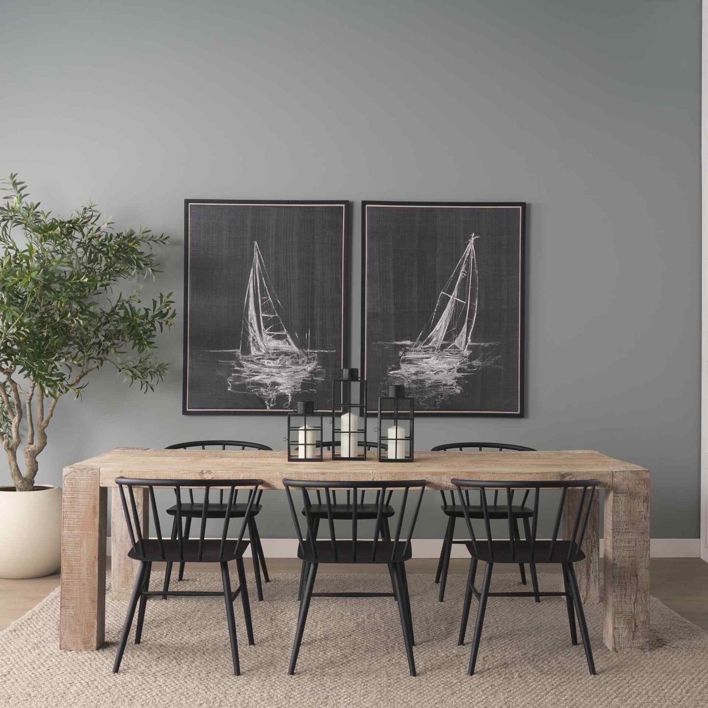 Mercana Colin Black Metal Armless Dining Chair (Set of 2)