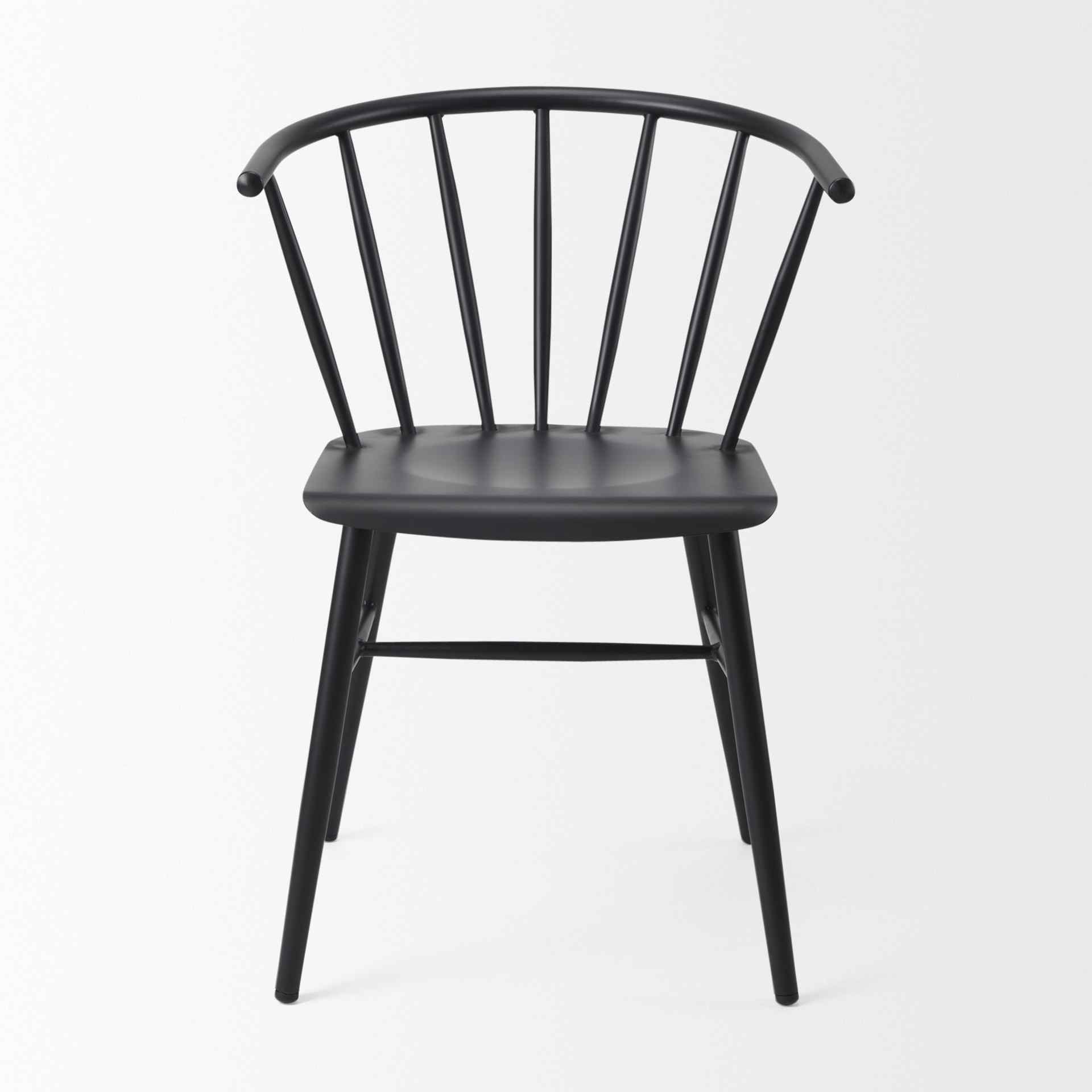 Mercana Colin Black Metal Armless Dining Chair (Set of 2)