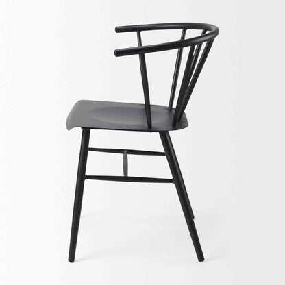 Mercana Colin Black Metal Armless Dining Chair (Set of 2)