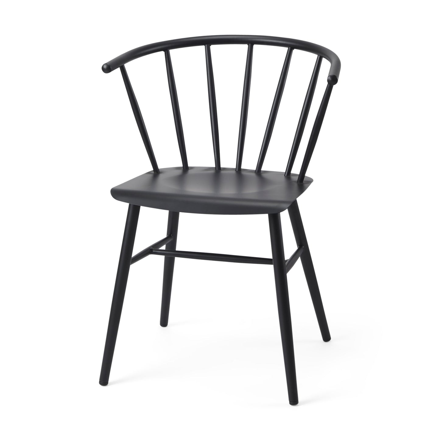 Mercana Colin Black Metal Armless Dining Chair (Set of 2)