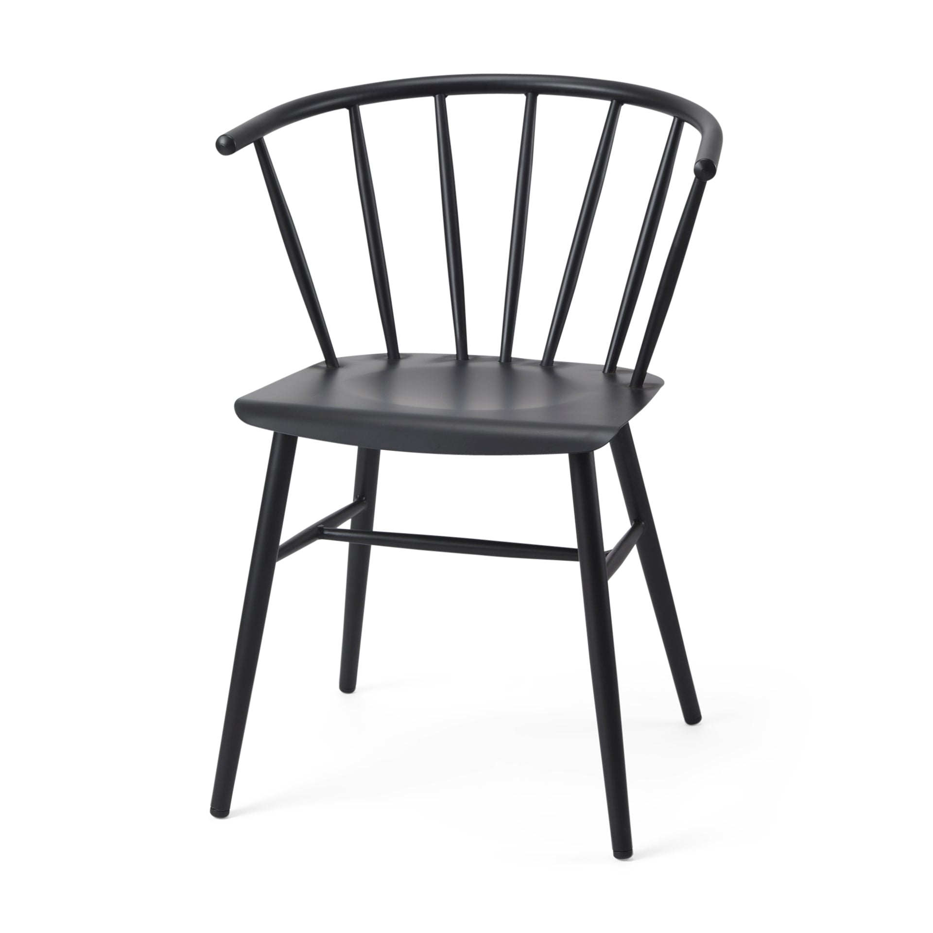 Mercana Colin Black Metal Armless Dining Chair (Set of 2)