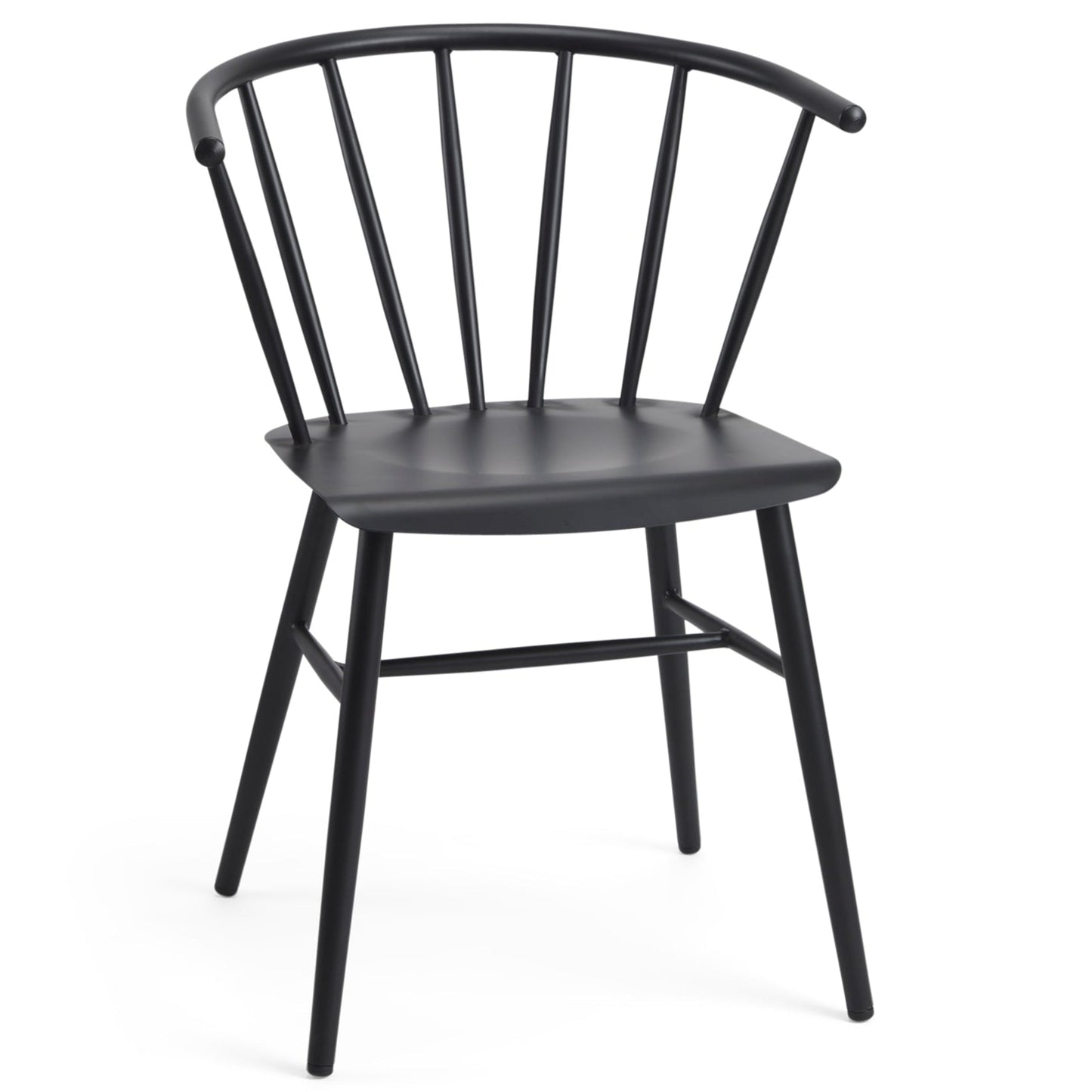 Mercana Colin Black Metal Armless Dining Chair (Set of 2)