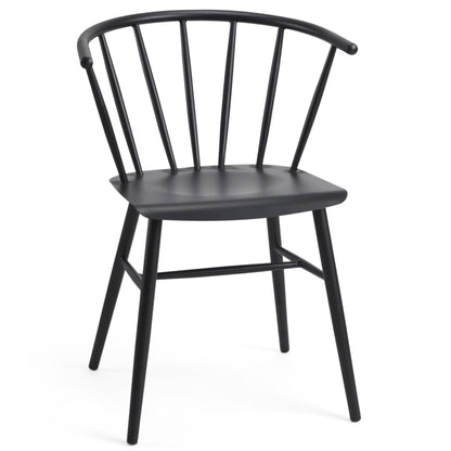 Mercana Colin Black Metal Armless Dining Chair (Set of 2)