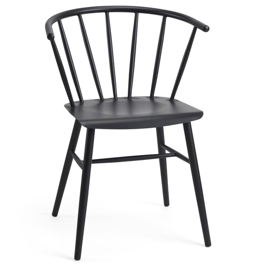 Mercana Colin Black Metal Armless Dining Chair (Set of 2)