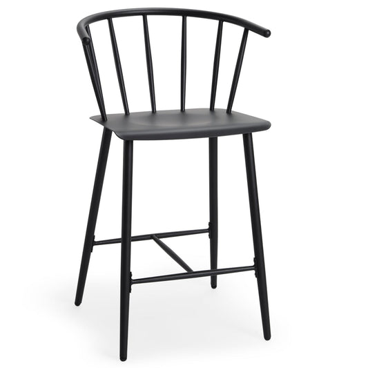 Mercana Colin Black Metal Counter Stool