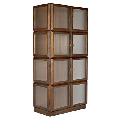 Collins Hutch Tall Curio Buffet Cabinet, Dark Walnut-Buffets & Curios-Noir-Sideboards and Things