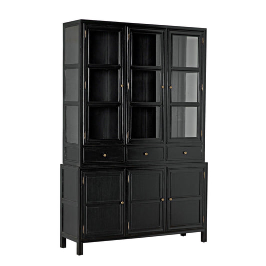 Colonial Wood Black Hutch-Etageres-Noir-Sideboards and Things