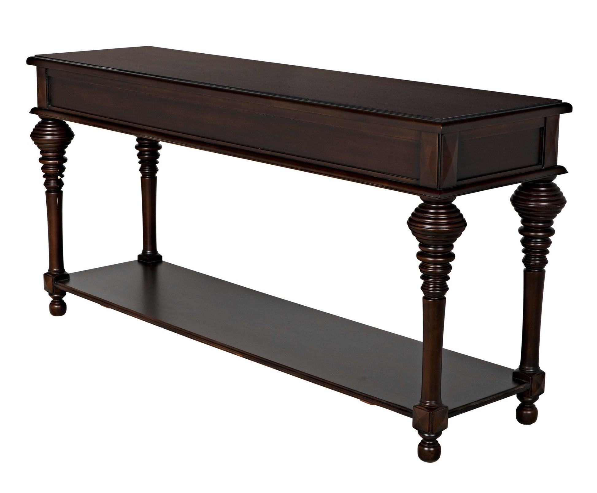 Colonial Wood Large Rectangle Sofa Table-Side Tables-Noir-Sideboards and Things