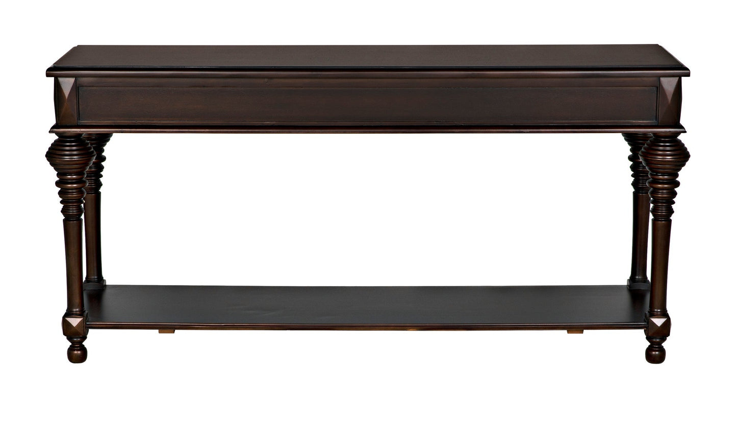 Colonial Wood Large Rectangle Sofa Table-Side Tables-Noir-Sideboards and Things