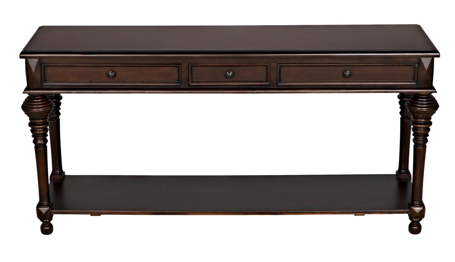 Colonial Wood Large Rectangle Sofa Table-Side Tables-Noir-Sideboards and Things