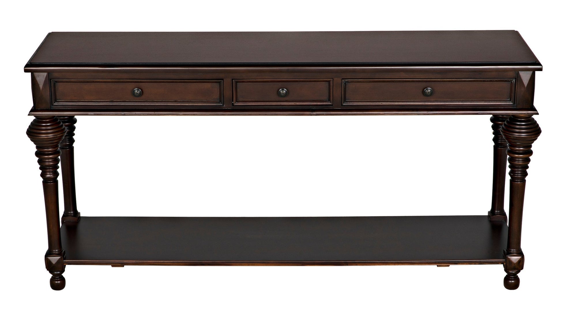 Colonial Wood Large Rectangle Sofa Table-Side Tables-Noir-Sideboards and Things