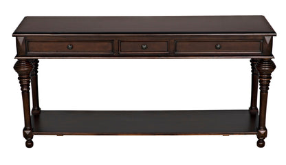 Colonial Wood Large Rectangle Sofa Table-Side Tables-Noir-Sideboards and Things