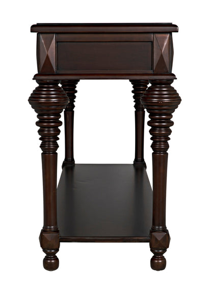 Colonial Wood Large Rectangle Sofa Table-Side Tables-Noir-Sideboards and Things