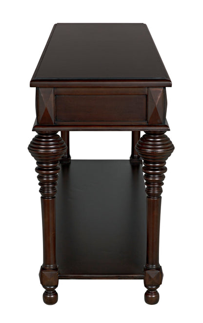 Colonial Wood Large Rectangle Sofa Table-Side Tables-Noir-Sideboards and Things