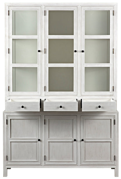 Colonial Wood White Hutch-Etageres-Noir-Sideboards and Things