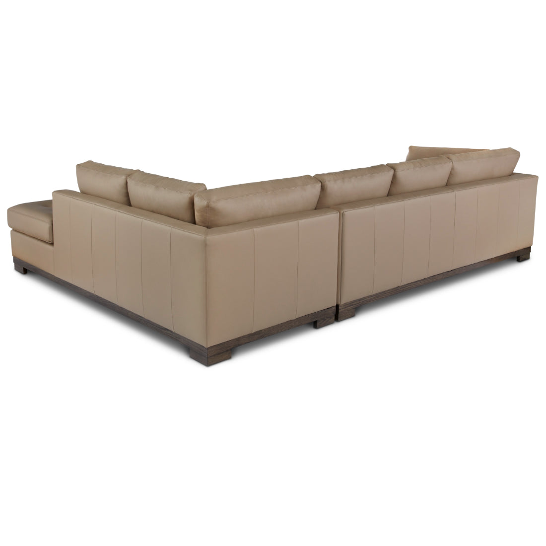 Colony Large Leather Sectional Couch With Chaise Made to Order-Sectionals-One For Victory-LOOMLAN