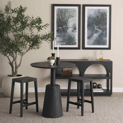 Mercana Colony Solid Wooden Counter Stool 2PC