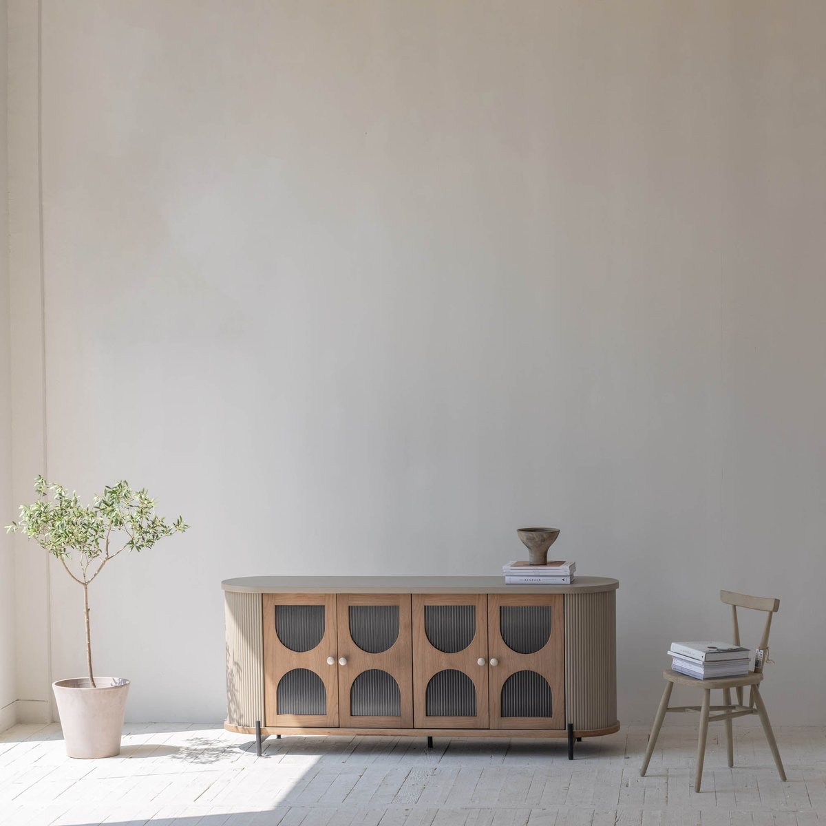 Colosseo Four Doors Wood Sideboard