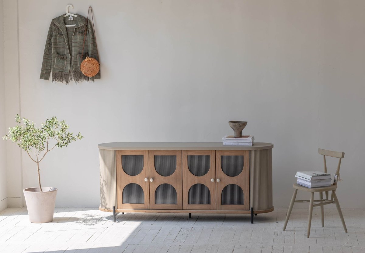 Colosseo Four Doors Wood Sideboard