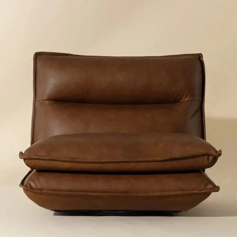SUNPAN Colson Leather Swivel Armless Chair