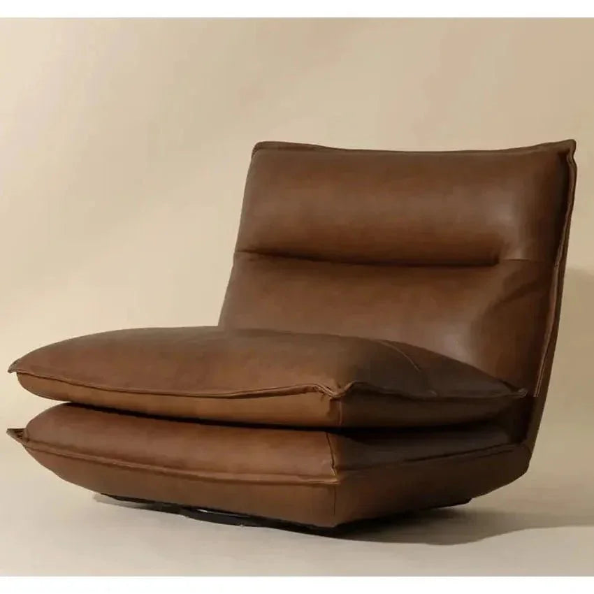 SUNPAN Colson Leather Swivel Armless Chair