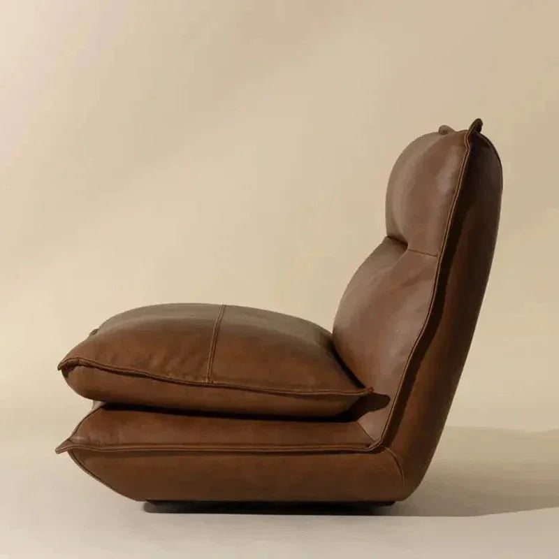 SUNPAN Colson Leather Swivel Armless Chair